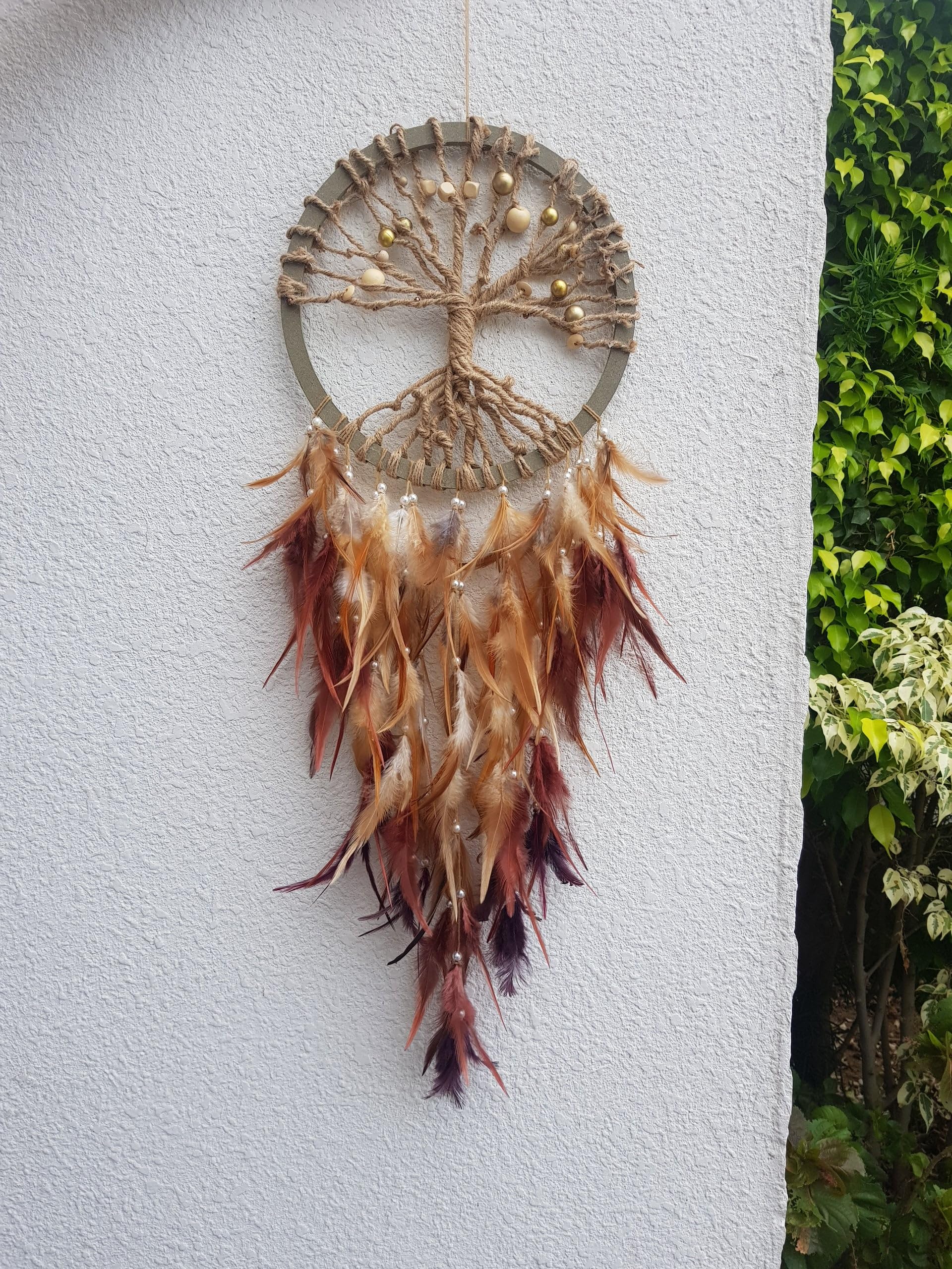 Glitz Handicraft Tree of Life Dreamcatcher, Handcrafted Wall Hanging for Bedrooms, Meditation Spaces and Living Rooms, Boho Rustic Modern and Spiritual Decor-image-9