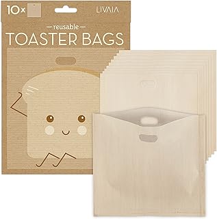 Reusable Toaster Bags: 10 Grilled Cheese Toaster Bags Reusable for Toaster, Oven, Microwave, Grill – Reusable Toaster Bags...