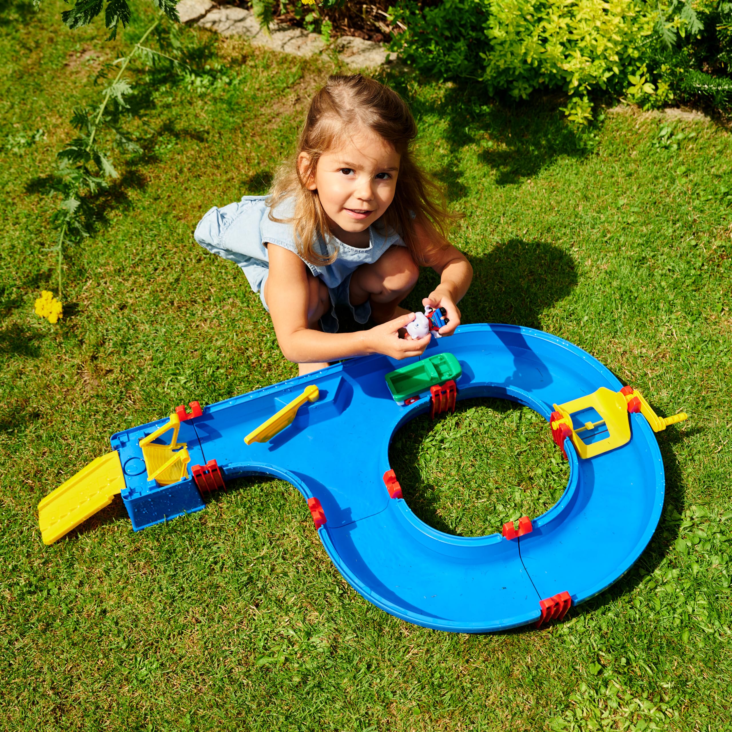 Aquaplay - Set Amphie - Circuit d'eau - Jeu Plein Air Enfant - 1 Véhicule + 1 Figurine - 8700001504