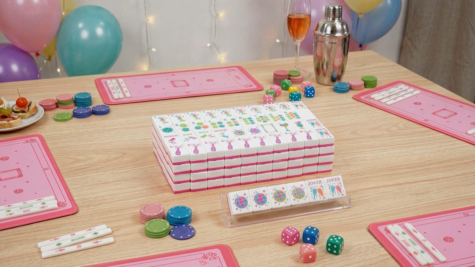 Amazon.com: VercanMonth 160 Pcs Pink American Mahjong Only, 1.2 x