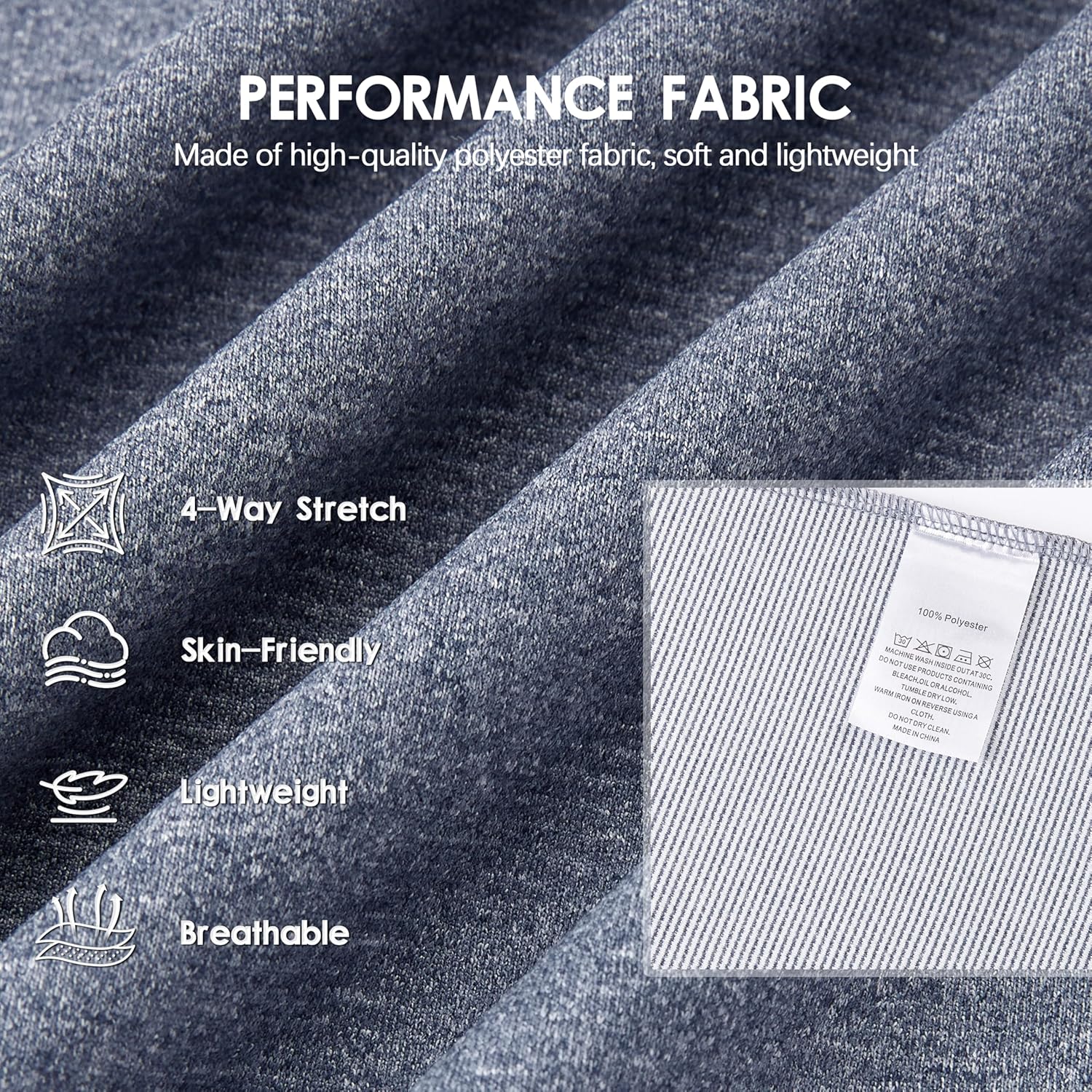 FT FENTENG Quarter Zip Golf Pullover Men Dry Fit Long Sleeve Moisture Wicking Mock Neck 1/4 Zip Pullover Mens Sweatshirts - Image 5