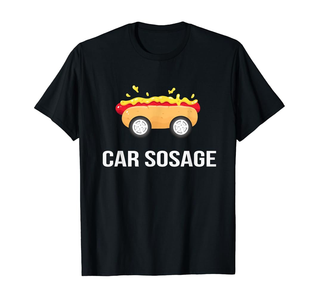 Car sausage t shirt Clearance