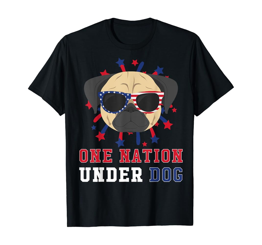pug 4th of july shirt