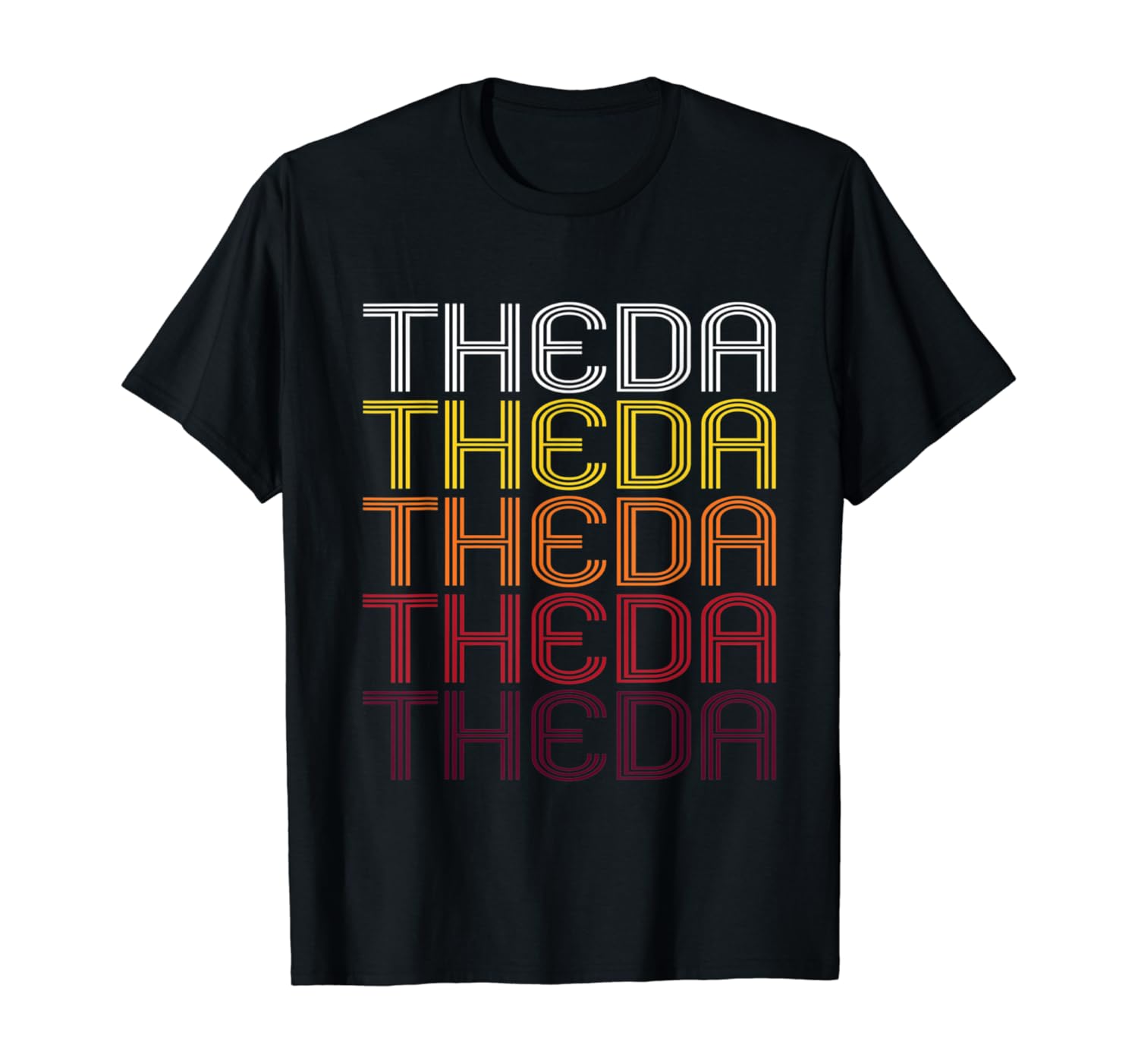 Theda Retro Wordmark Pattern - Vintage Style T-shirt