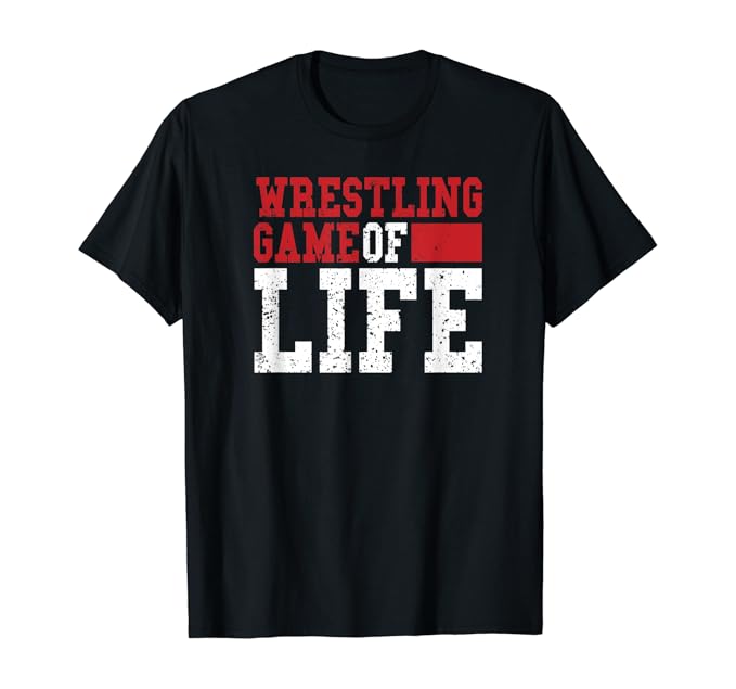 Wrestling - Game of Life. Ringen - Kampf des Lebens. Ringen ist nicht nur ein Sport, sondern eine Lebenseinstellung. Wer diese Sportart trainiert, tut es nicht für Geld und Ruhm, sondern nur für sich selbst. Wrestling stärkt deine Persönlichkeit und hilft dir im Leben selbstsicherer zu handeln. Wenn ein Ringer Probleme hat, zieht er einfach seine Ringerschuhe und sein Ringertrikot an und betritt die Ringermatte. Das Ringen Training macht den Kopf frei und erleichtert das klare Denken, um in schwierigen Situationen richtige Entscheidungen zu treffen. Mit diesem Ringer T-Shirt zeigst auch du, wie wichtig die Sportart Ringen für dich ist.