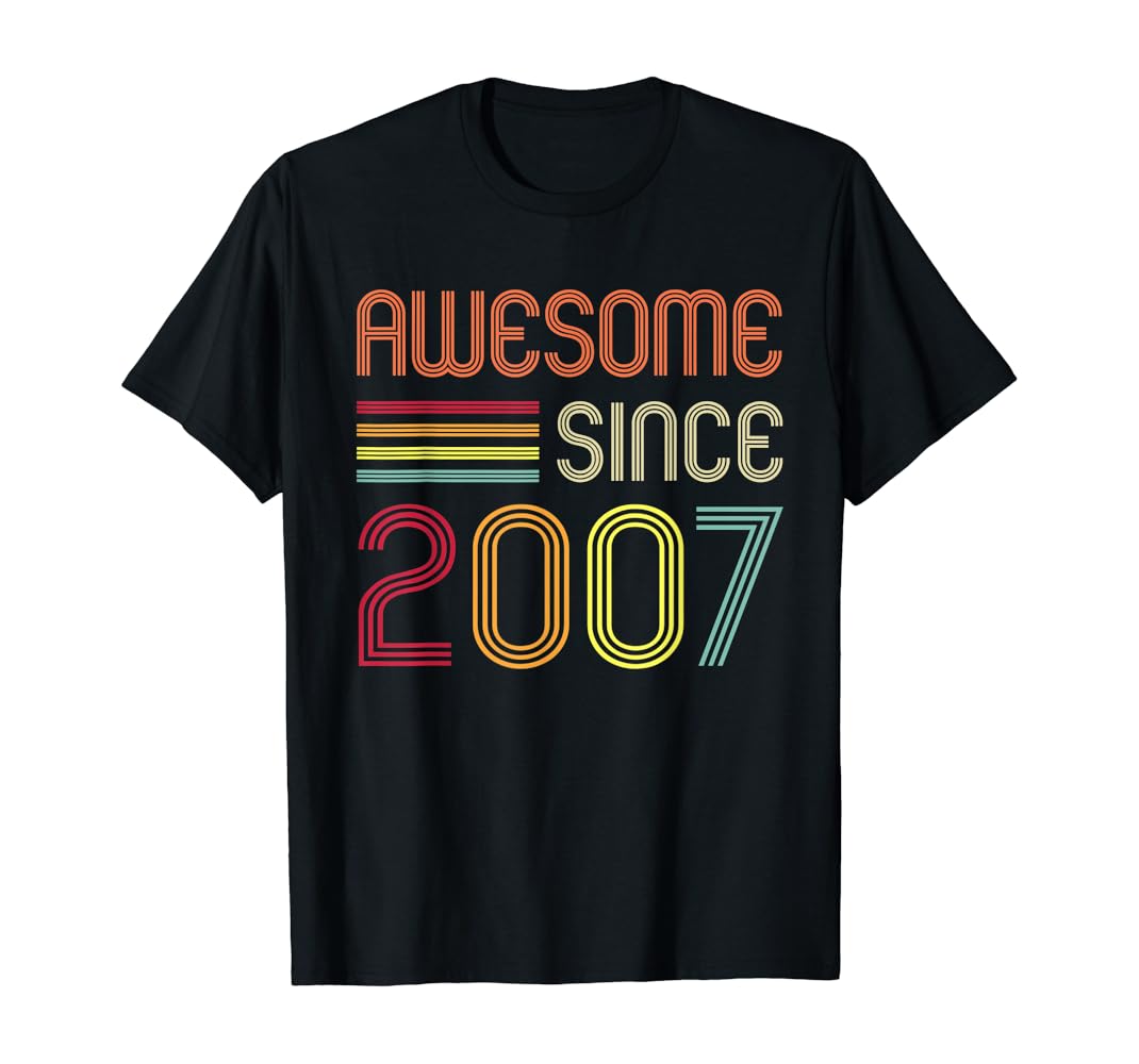 Awesome since 2007 t shirt Clearance