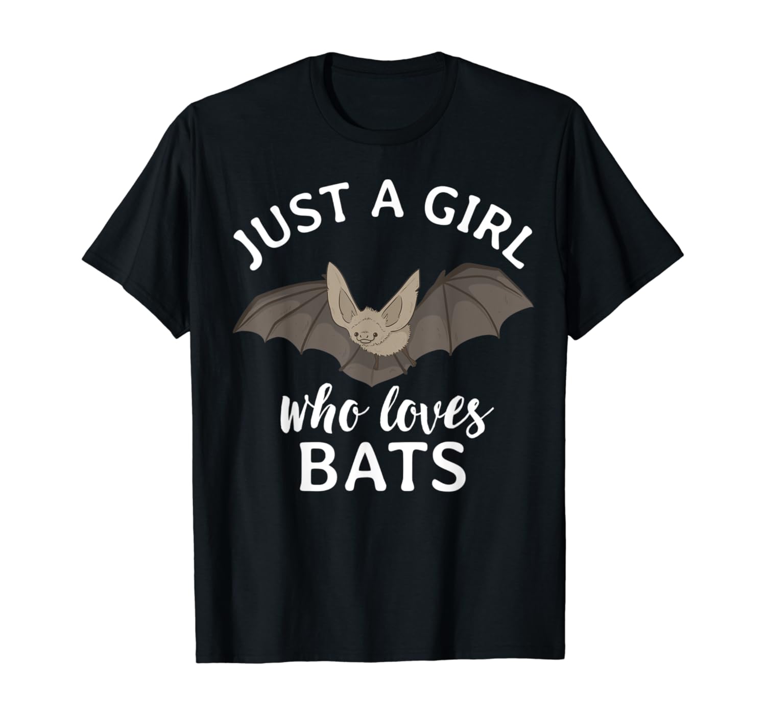 Just A Girl Who Loves Bats Gift for Girls Women Cute Bat T-Shirt