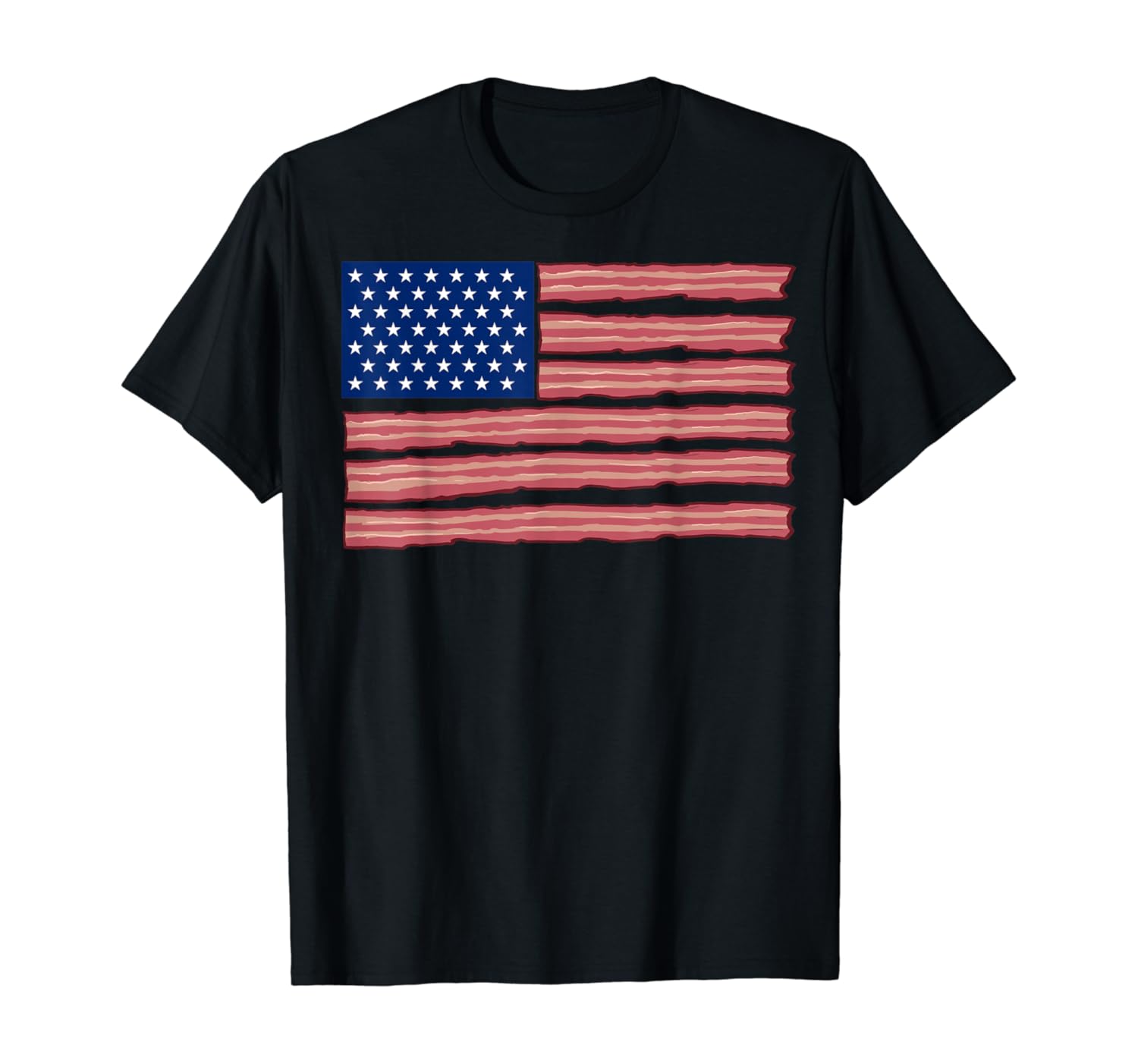 bacon American flag patriotic American bacon flag TShirt