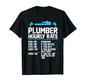 Plumbers t shirts funny Clearance