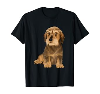 Amazon Com Wirehaired Dachshund Sitting Dog T Shirt Clothing