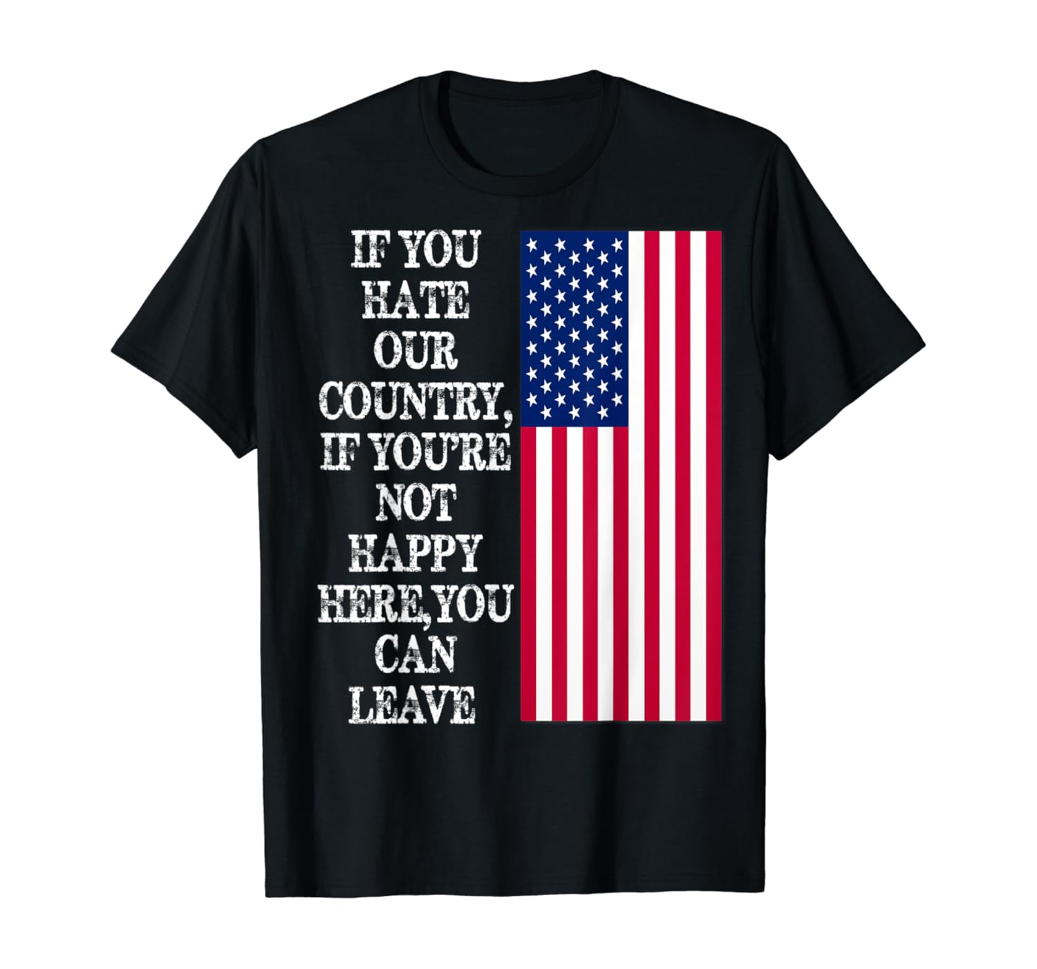 Women if you hate our country if you're not happy t-shirt.