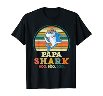 Papa shark t shirt Clearance