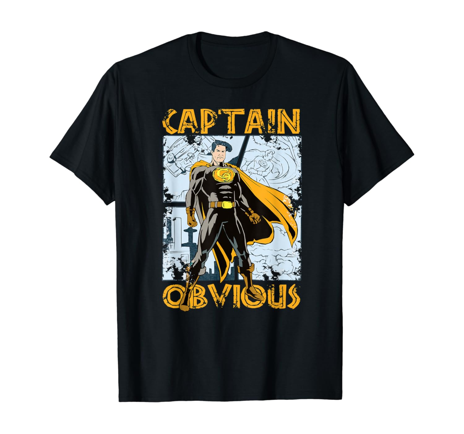 Captain Obvious Funny Sarcastic Graphic Novelty Superhero T