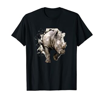 Amazon Com 3d Rhino T Shirt African Safari Animal Rhinoceros Tee Clothing