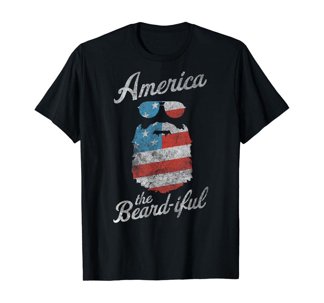 American flag beard shirt Clearance