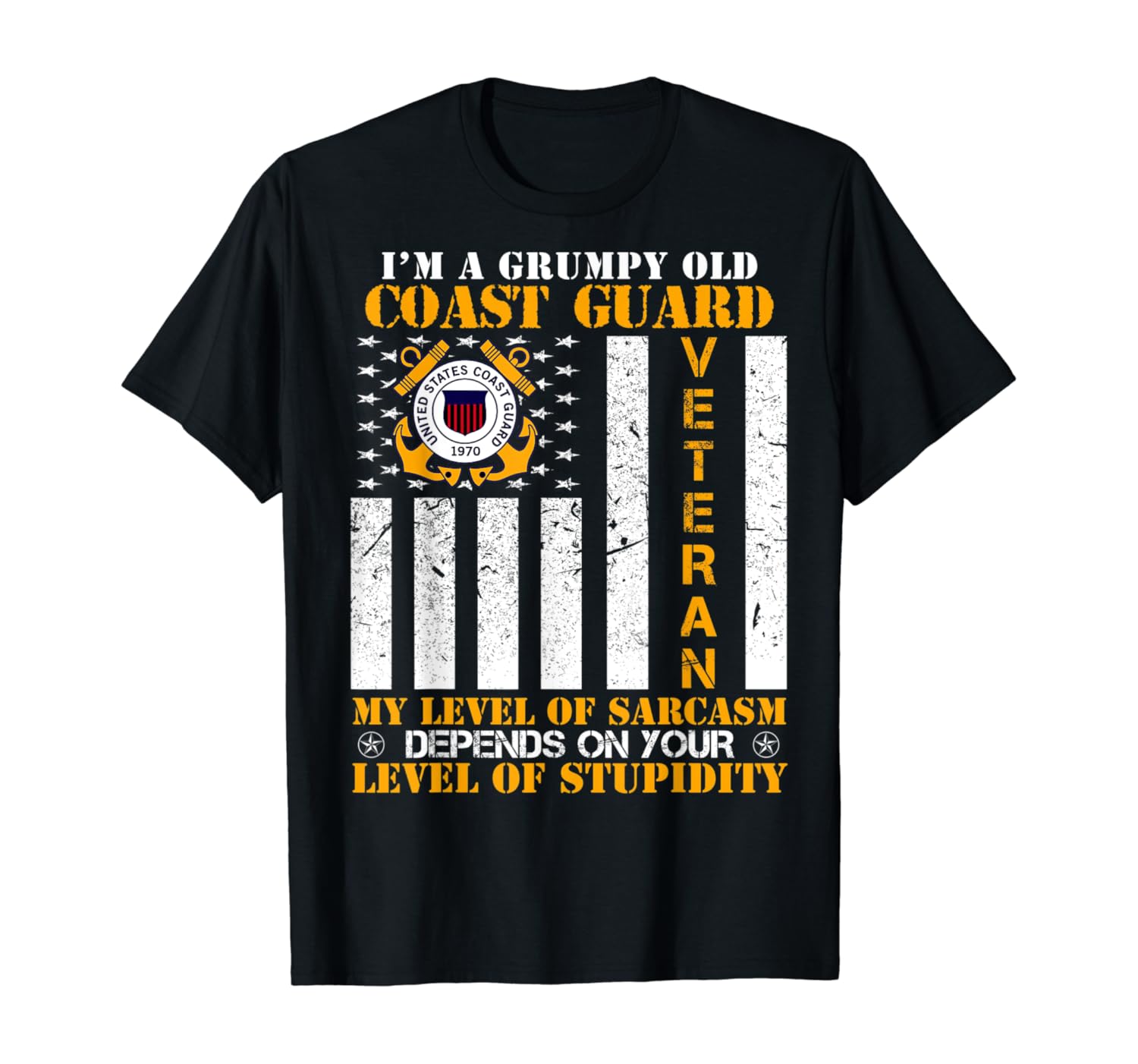 I'm a Grumpy Old Coast Guard Veteran T-Shirt for Men - Women