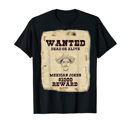 Amazon Com The Mexican Joker Wanted T Shirt Clothing