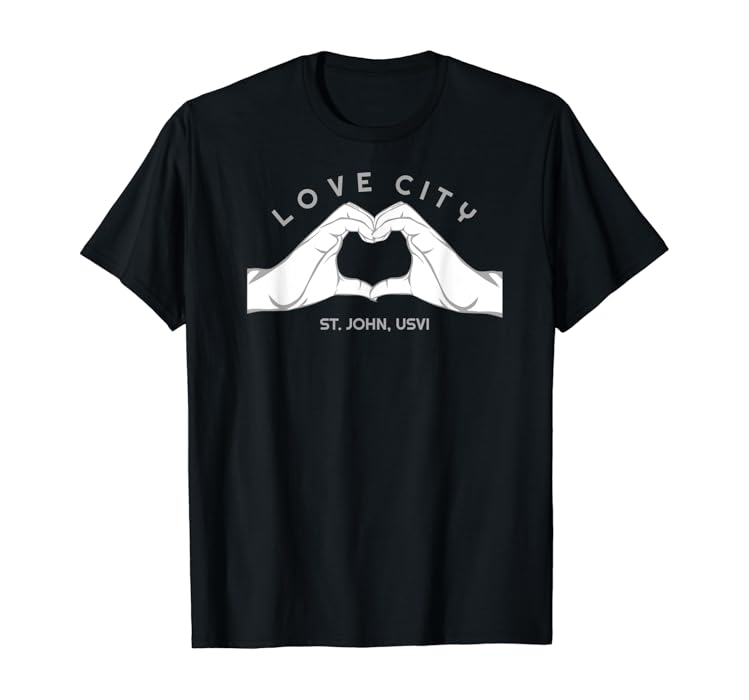 City T-shirt John, St. USVI Love Souvenir USVI St. City Souvenir John, T-shirt Love