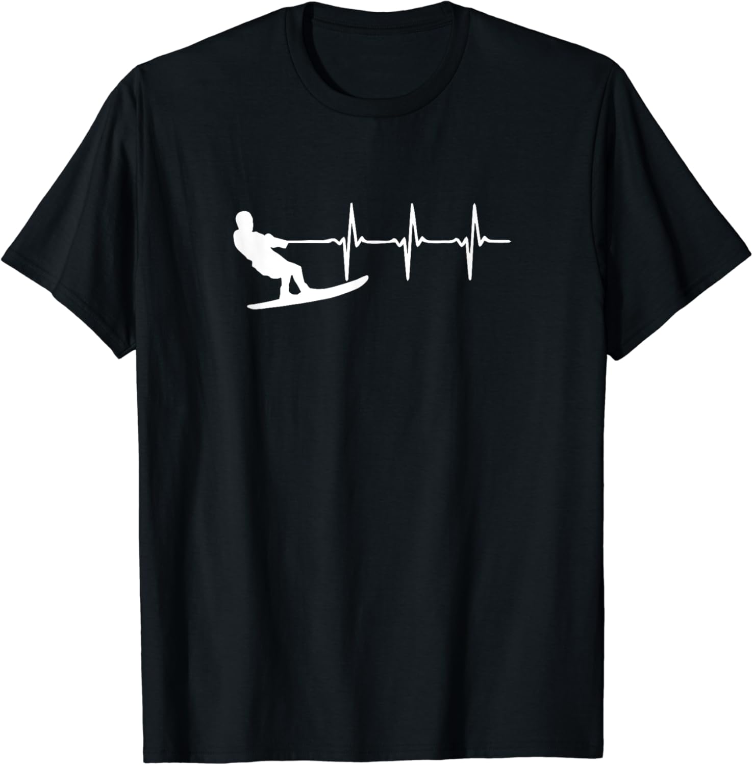 Waterski Heartbeat - Novelty Shirt for Waterskiers