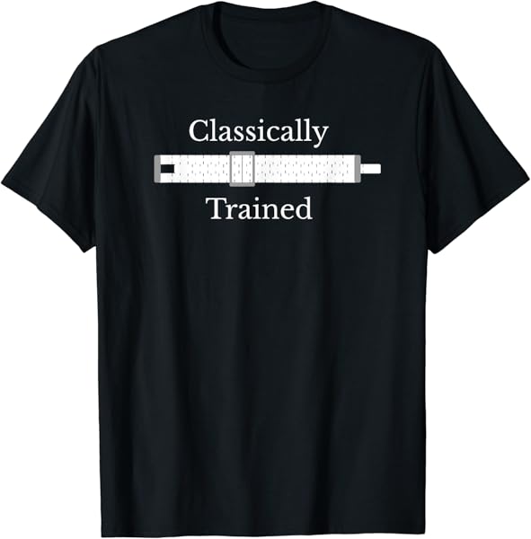 Classically Trained Slide Rule Mechanical Analog Calculator T-Shirt