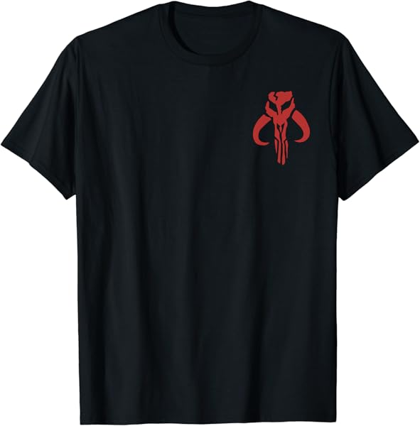 Star Wars Classic Mandalorian Mythosaur Skull Pocket Symbol T-Shirt