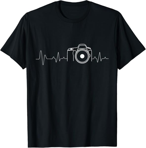 Photographer T-Shirt Gift Idea HeartBeat Photography Camera T-Shirt