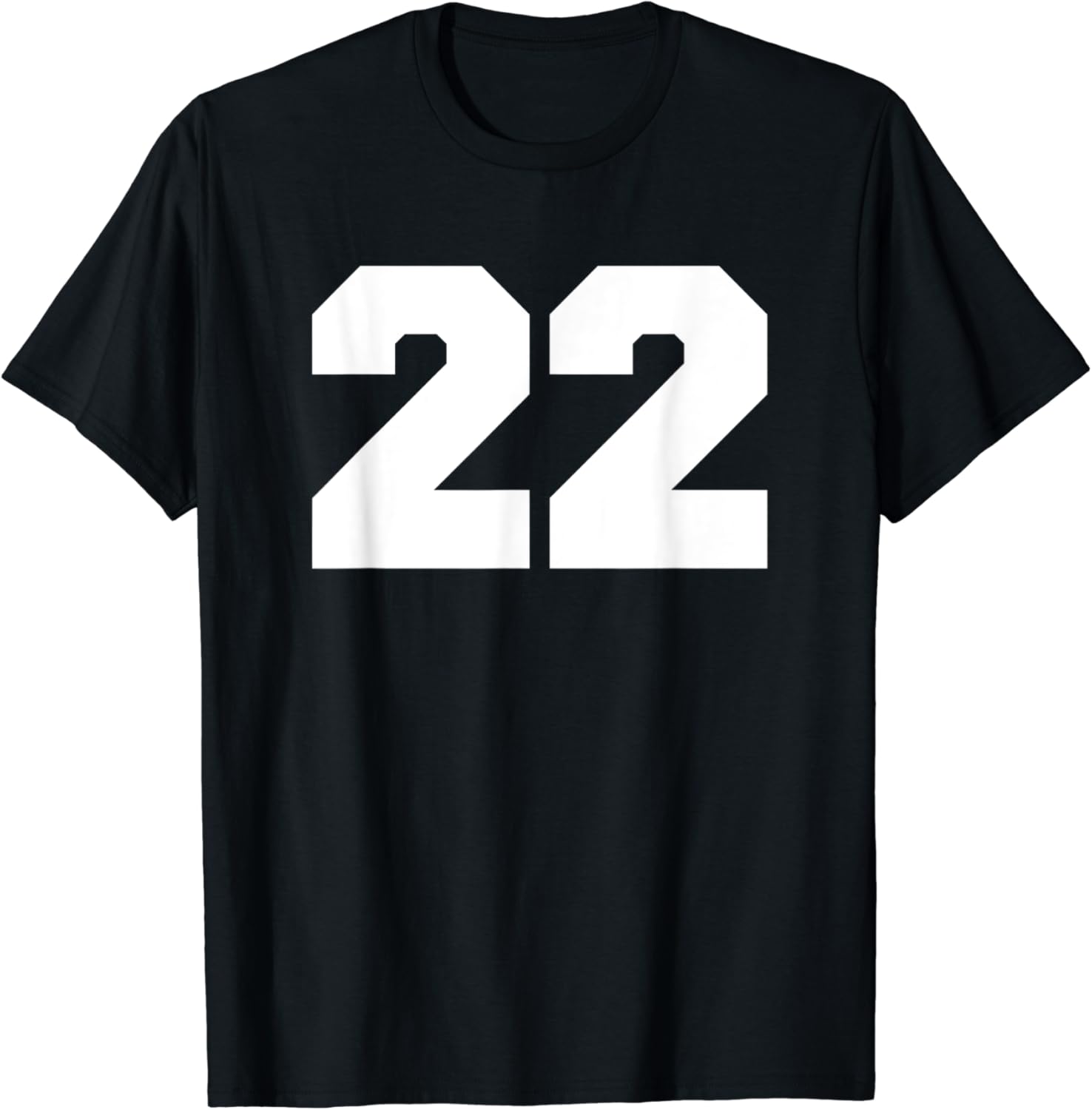 Number 22 Sports Jersey Player #22 Fan FRONT Print Varsity T-Shirt ...
