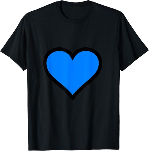 Blue Heart with Black Border T-Shirt