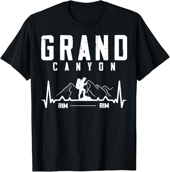 Grand Canyon National Park - Rim - Rim - Retro Hiking T-Shirt