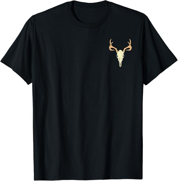 Deer Skull Pocket Buck Elk Hunting Hunter Men Women Kids T-Shirt