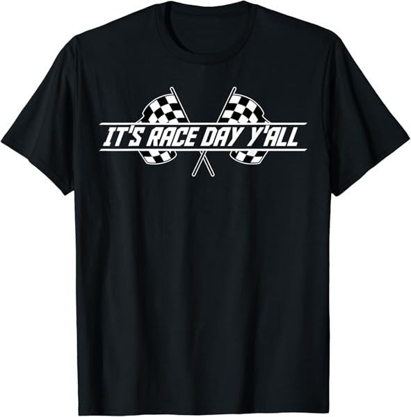 Car Racing Flag Finish Line Checkered Automobile Sport Racer T-Shirt