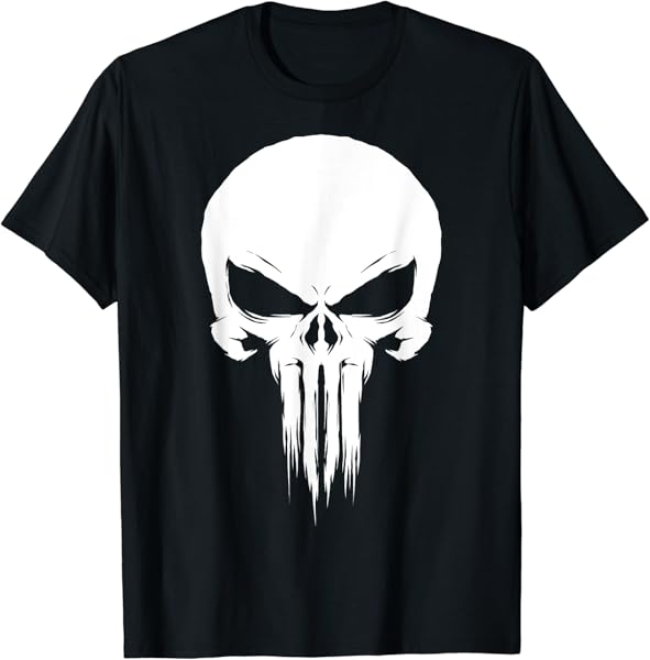 Marvel Original Punisher Painted Chest Logo Graphic T-Shirt T-Shirt