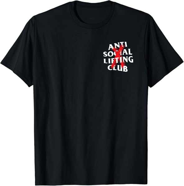 Anti Social Lifting Club: Canceled Red (Front + Back) T-Shirt