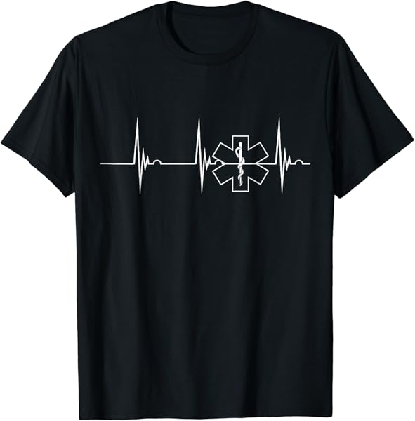 Sani First Responder Heartbeat ECG Pulse Paramedic Rescue Aid T-Shirt