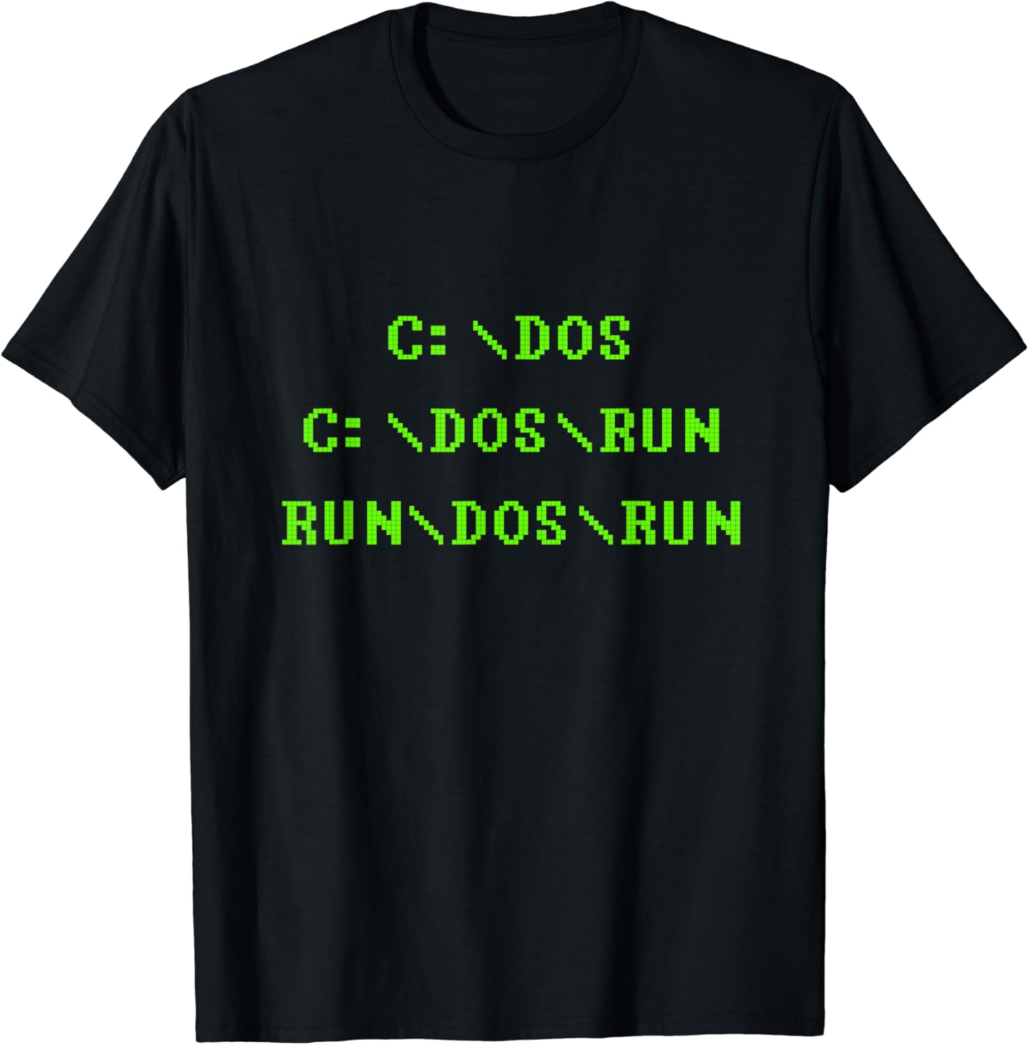 Amazon.com: C:\DOS C:\DOS\RUN RUN\DOS\RUN T Shirt Funny Computer Tee ...