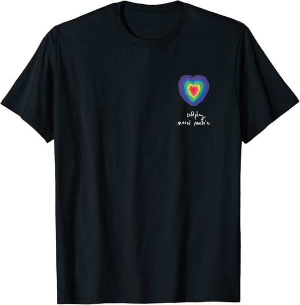 Coldplay Moon Music Heart Amazon Exclusive T-Shirt