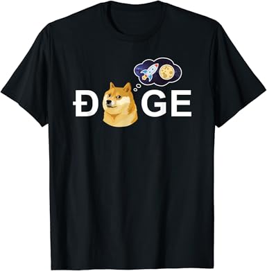 Dogecoin Doge HODL To the Moon Crypto Meme T-Shirt