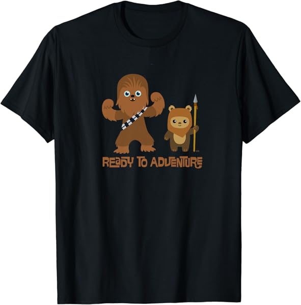 Star Wars Chewbacca and Ewok Ready to Adventure Premium T-Shirt