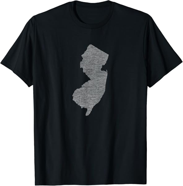 Faded White New Jersey State T-Shirt