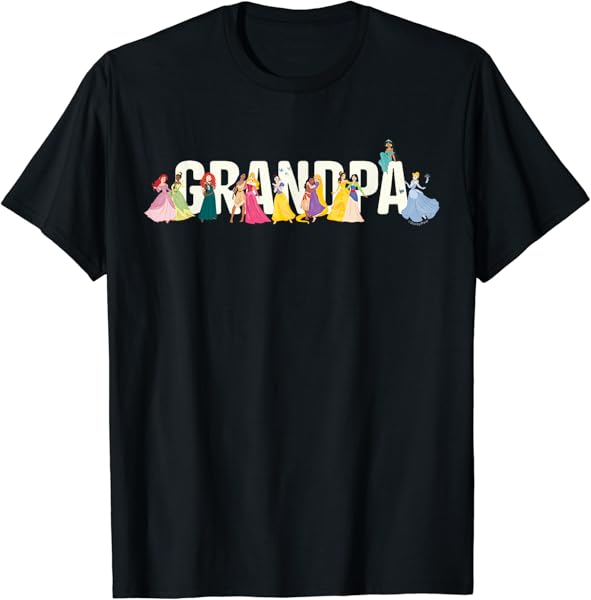 Disney Princess Squad Grandpa Family Trip Vacation Reunion T-Shirt