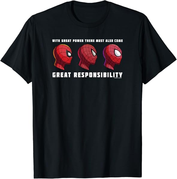 Marvel Spider-Man No Way Home Profiles Great Responsibility T-Shirt