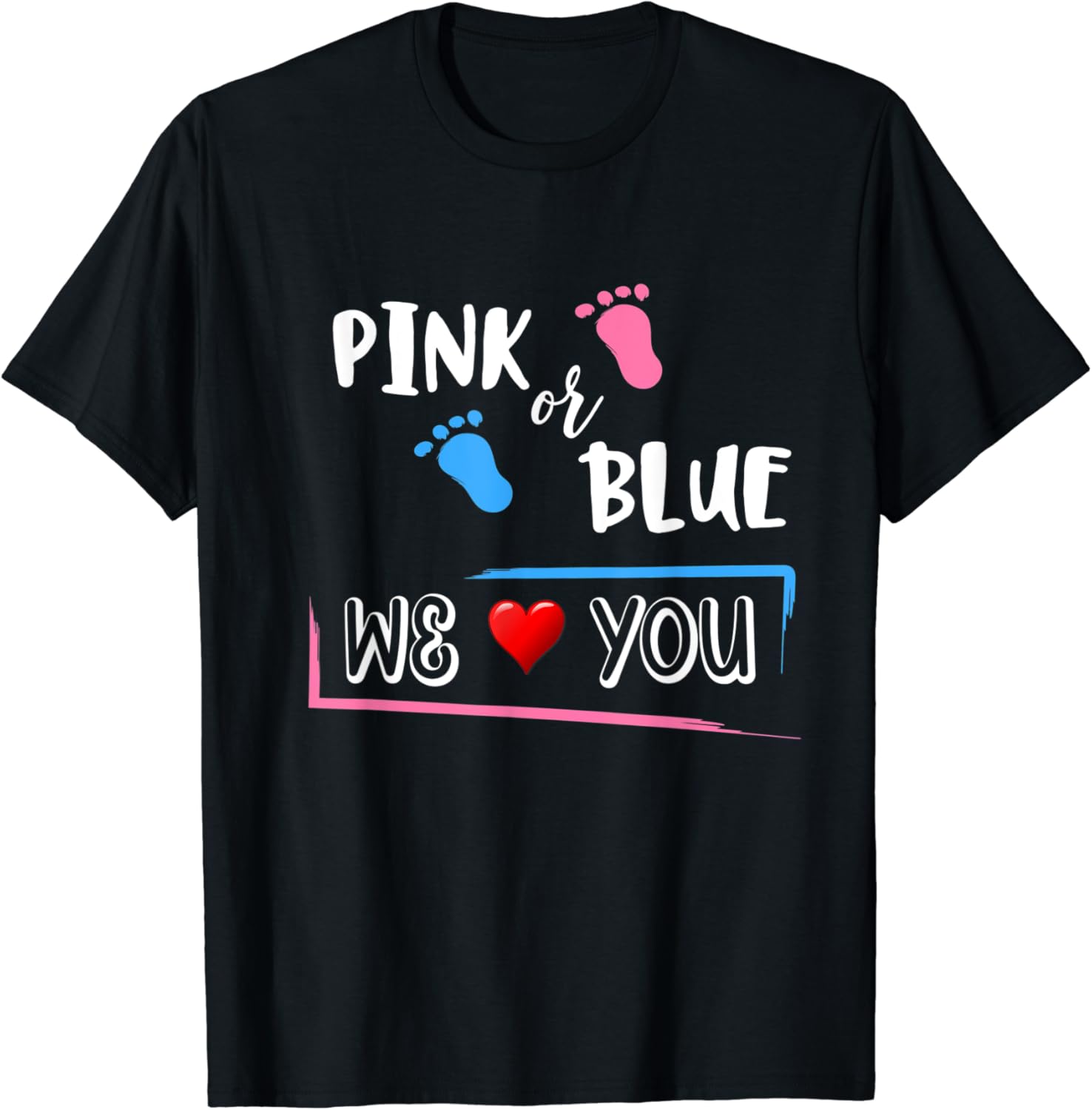 Pink or Blue Gender Reveal Baby Shower Gift Shirt Clothing