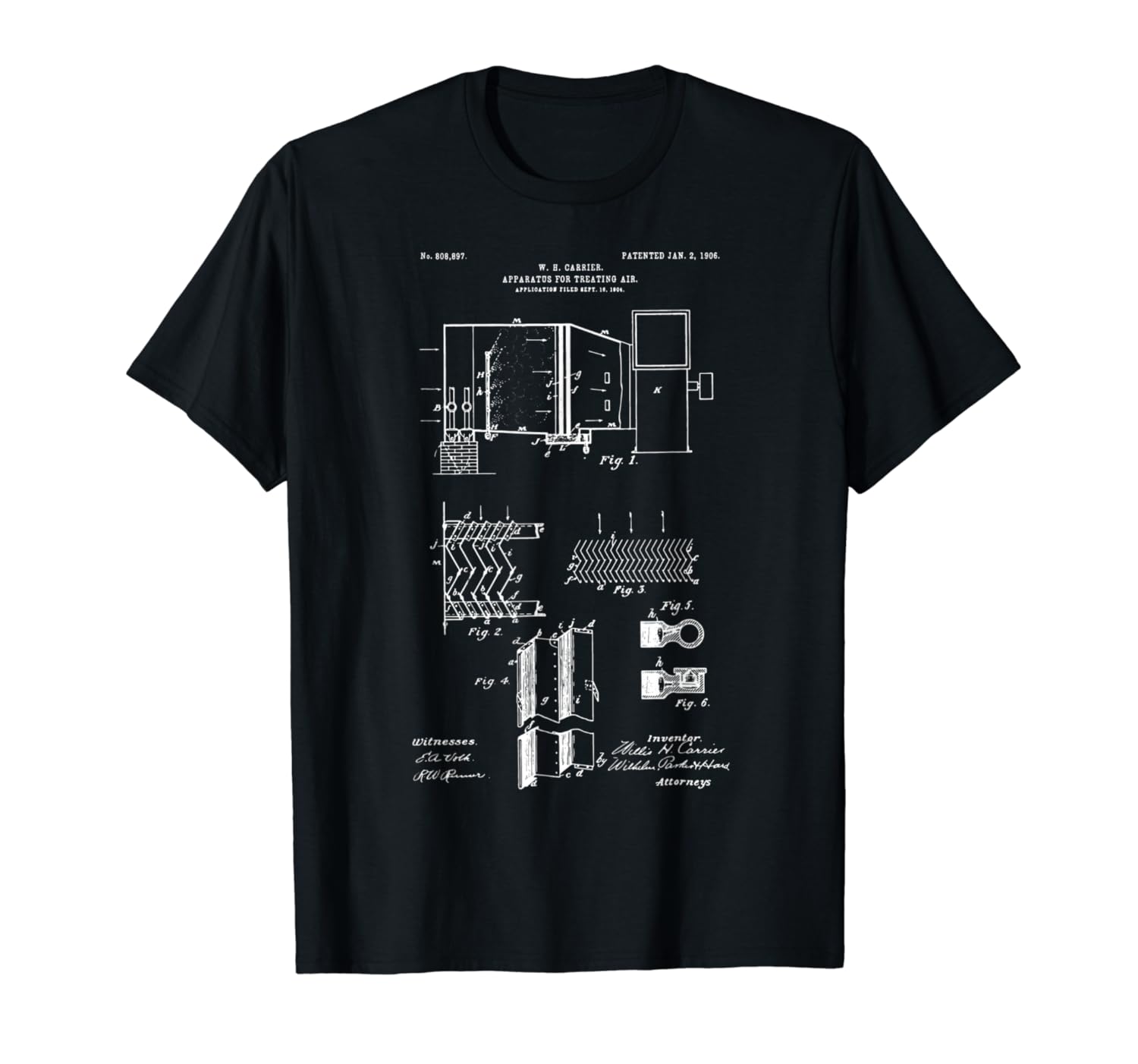 HVAC Technician Funny first Air Condition Patent print T-Shirt