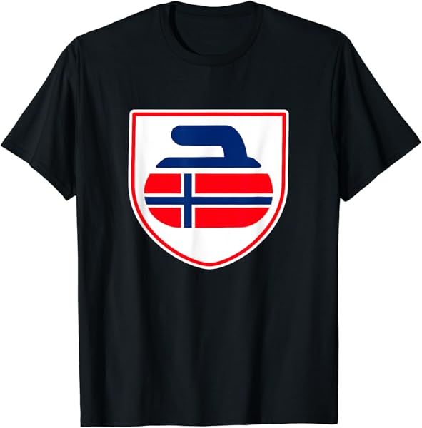 Norway Curling Shield Norwegian T-Shirt T-Shirt