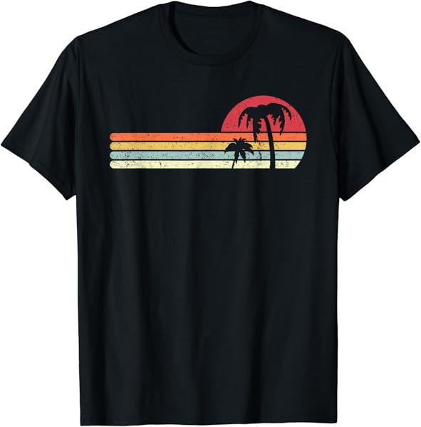 Palm Tree Shirt. Retro Style Tropical Beach T-Shirt T-Shirt
