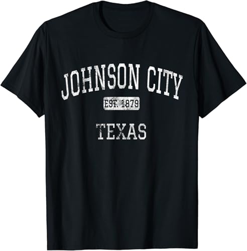 Johnson City Texas TX - Camiseta vintage, Negro, S