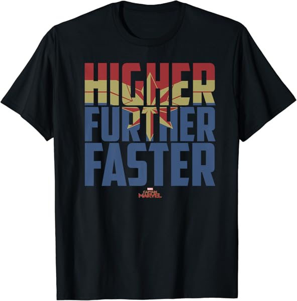 Captain Marvel Movie Higher Further Faster Premium T-Shirt Premium T-Shirt