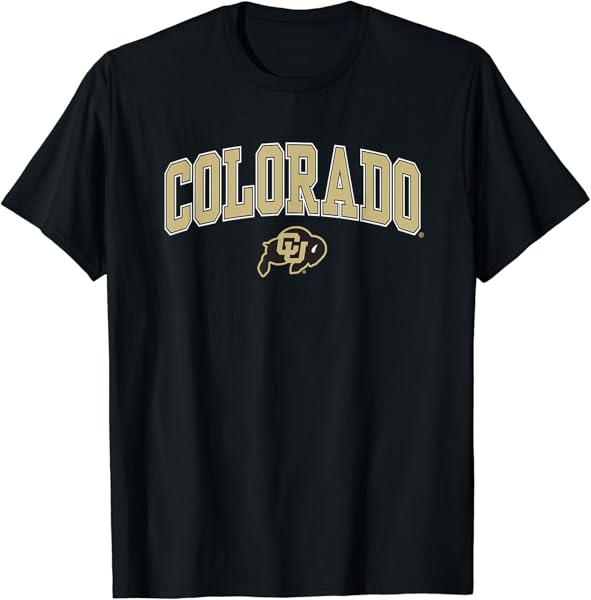 Colorado Buffaloes Arch Over Black Officially Licensed T-Shirt