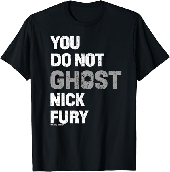 Marvel You Do Not Ghost Nick Fury Text Premium T-Shirt