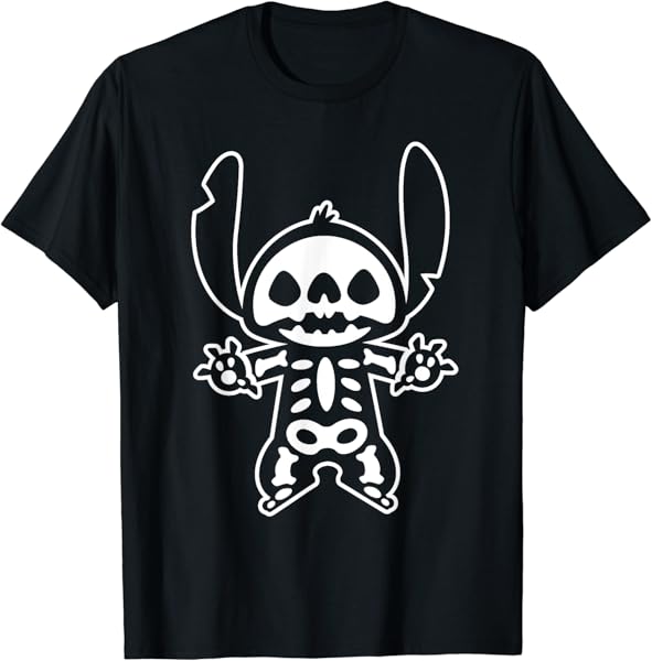 Disney Stitch Halloween Skeleton T-Shirt